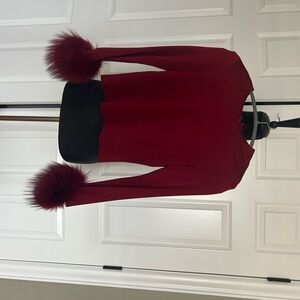 Alice + Olivia Red Holiday top